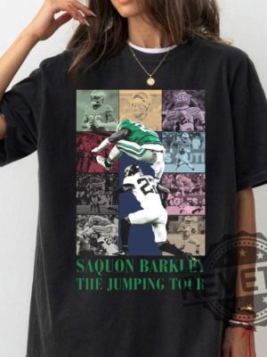 Saquon Barkley The Jumping Tour Funny Tshirt Hoodie Sweatshirt Philadelphia Eagles Retro Shirts Crewneck Pullover Hoodies Unique revetee 1 1