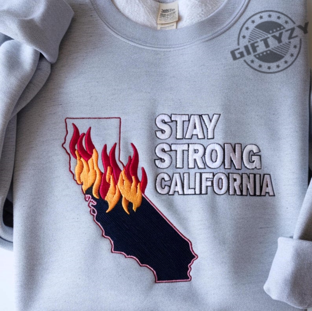 Strong California Los Angeles Fire Recovery Embroidered Shirt