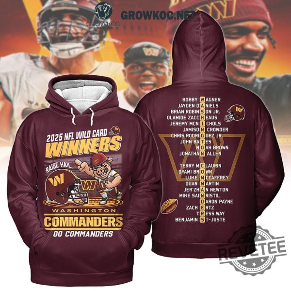 Washington Commanders 2025 Wild Card Winners Go Commanders 3D All Over Printed Tshirt Hoodie Sweatshirt Tee Gift For Fan Unique revetee 1