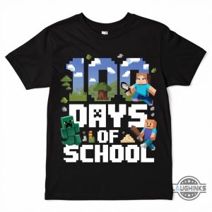 minecraft 100 days of school shirt ideas