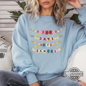 100 days of school bracelet teacher shirt