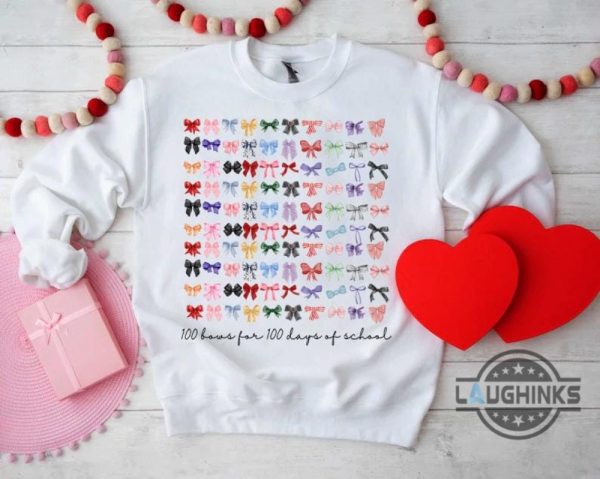 100 bows for the 100th day of school shirt