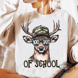 bucks 100 days of school deer hunting shirt