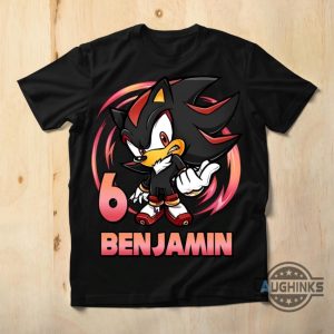 custom sonic shadow the hedgehog birthday shirt for family