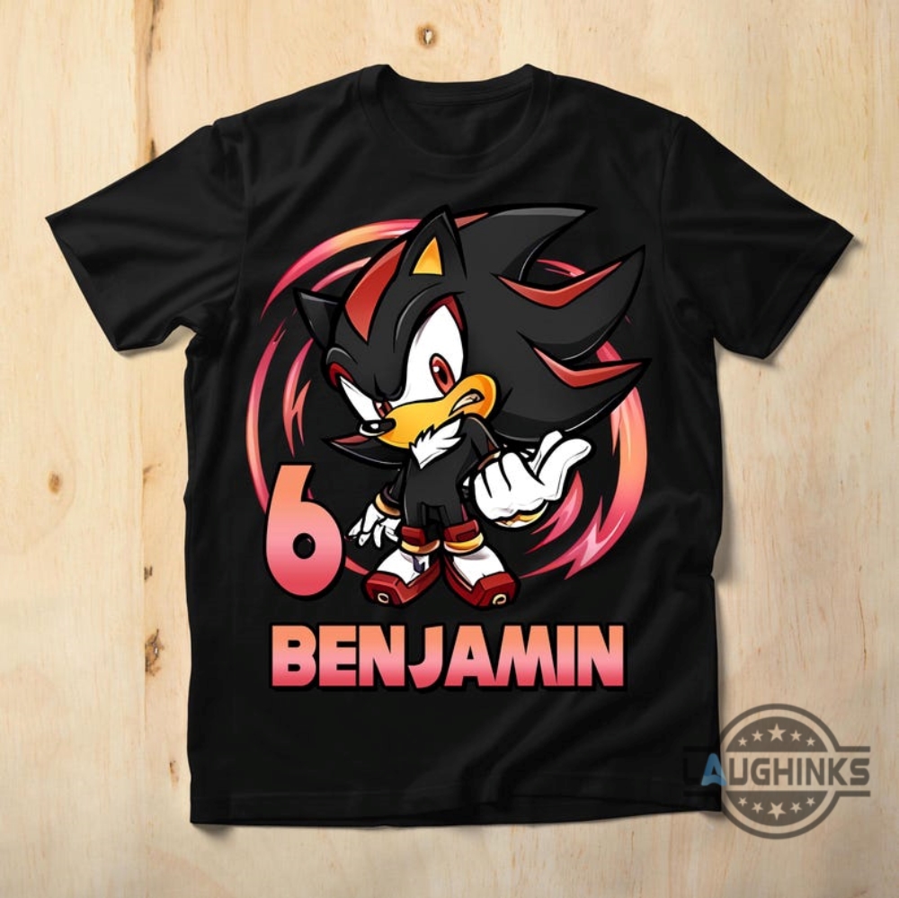 Custom Sonic Shadow The Hedgehog Birthday Shirt For Family