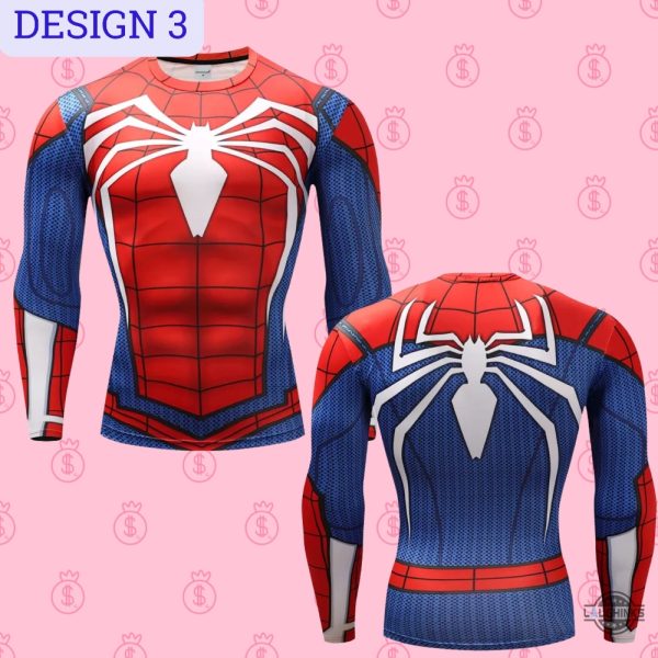 spiderman compression shirt for superhero avengers marvel fans