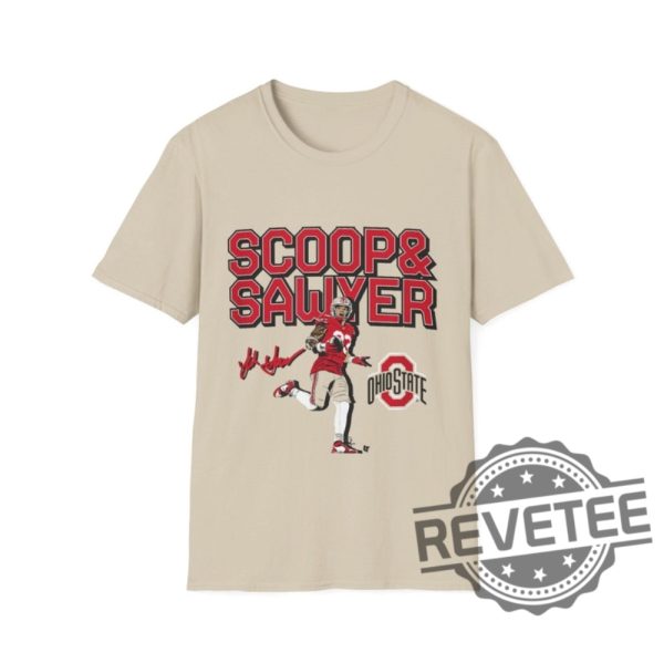 Ohio State Buckeyes Jack Sawyer Scoop And Score Unisex Tee Tshirt Hoodie Sweatshirt Gift For Fan Apparel Game Day Top Unique revetee 1