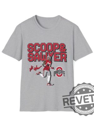 Ohio State Buckeyes Jack Sawyer Scoop And Score Unisex Tee Tshirt Hoodie Sweatshirt Gift For Fan Apparel Game Day Top Unique revetee 1 1