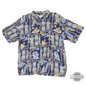 mickey mouse donald goofy disney hawaiian shirt