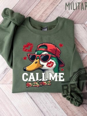 Call Me Kissing Duck Valentine Tshirt Hoodie Sweatshirt Tee Gifts For Her Him Funny Valentines Day Crewneck Mallard Ducks Hunting New revetee 1 1