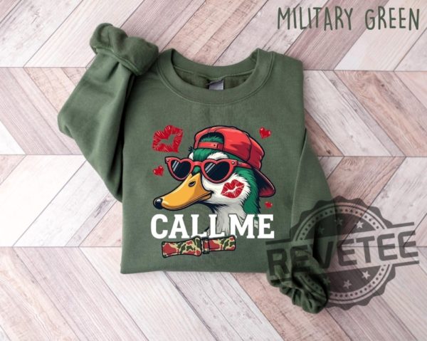 Call Me Kissing Duck Valentine Tshirt Hoodie Sweatshirt Tee Gifts For Her Him Funny Valentines Day Crewneck Mallard Ducks Hunting New revetee 1 1