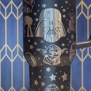 star wars stanley quencher tumbler dupe 40oz gold and silver