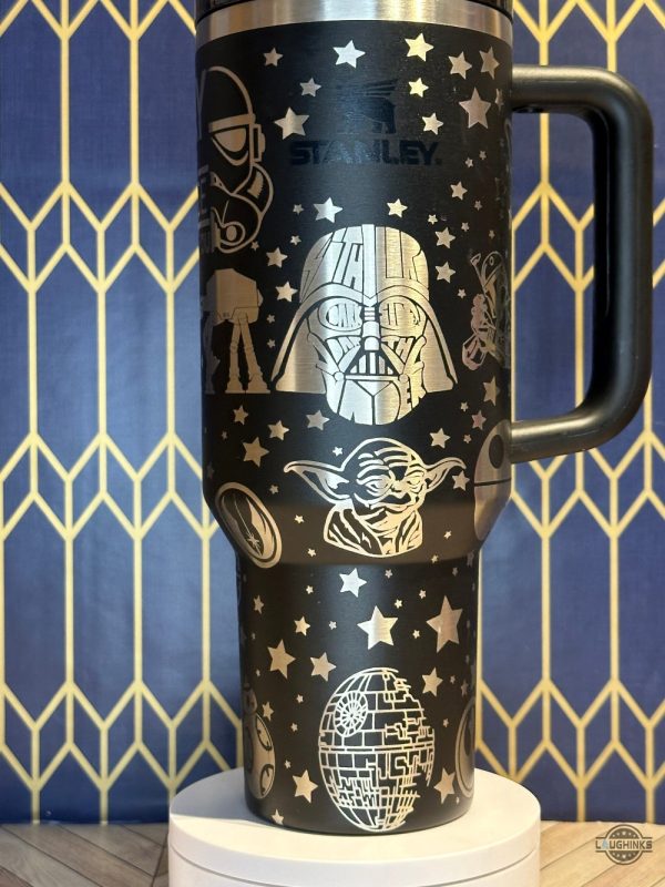 star wars stanley quencher tumbler dupe 40oz gold and silver