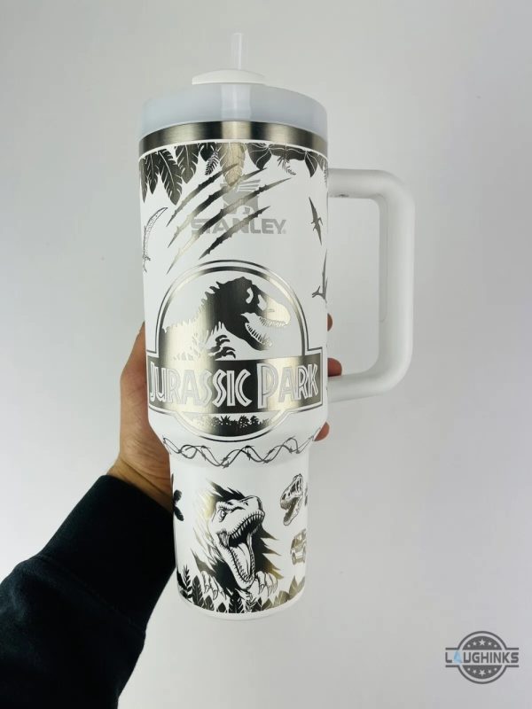 jurassic park engraved stanley 40oz tumbler dupe