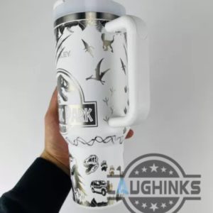 jurassic park engraved stanley 40oz tumbler dupe