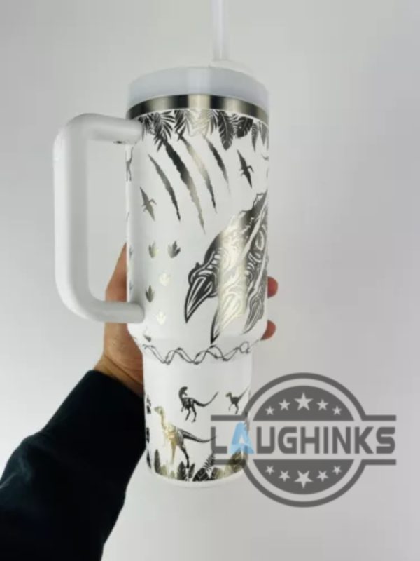 jurassic park engraved stanley 40oz tumbler dupe