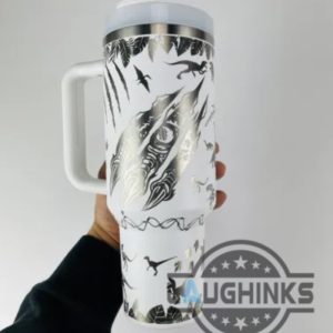 jurassic park engraved stanley 40oz tumbler dupe