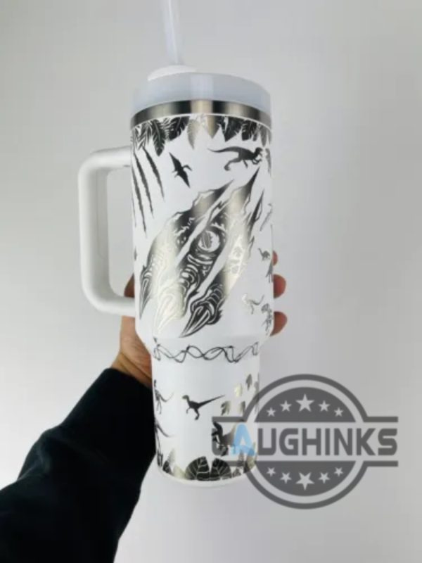 jurassic park engraved stanley 40oz tumbler dupe