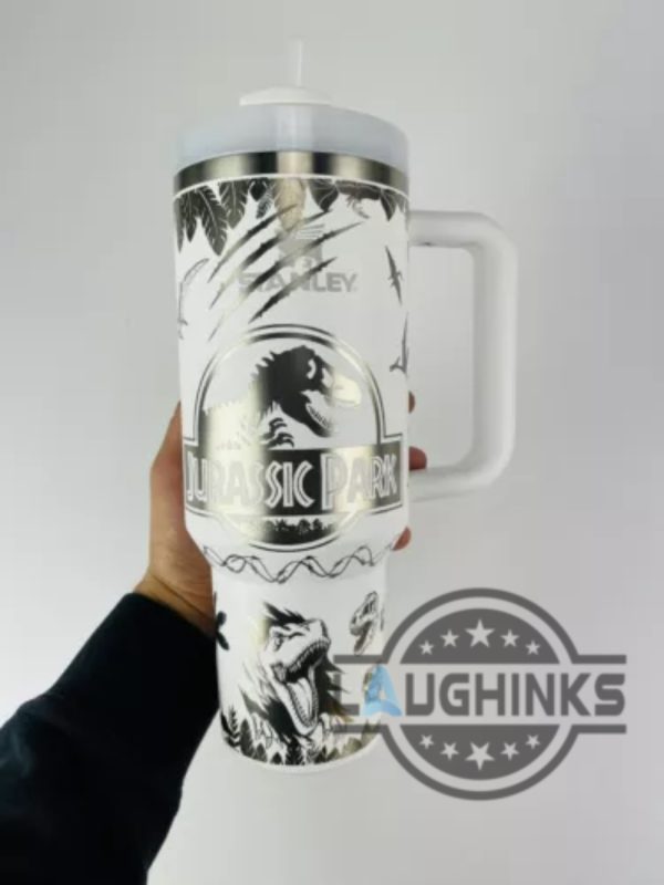 jurassic park engraved stanley 40oz tumbler dupe