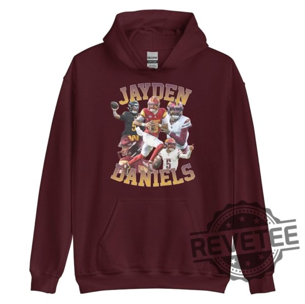 Jayden Daniels Washington Commanders Unisex Hoodie Tshirt Sweatshirt Tee Gift For Fan Crewneck Pullover Hoodies Unique revetee 1 1