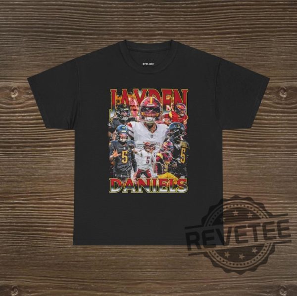 Jayden Daniels Washington Commanders Shirts Hoodies Sweatshirt Tee Gift For Fan Retro Nfl Apparel Crewneck Unique revetee 1