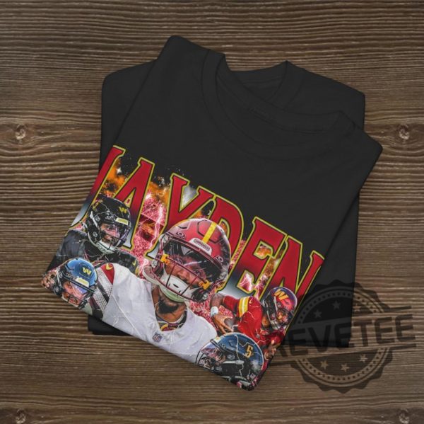 Jayden Daniels Washington Commanders Shirts Hoodies Sweatshirt Tee Gift For Fan Retro Nfl Apparel Crewneck Unique revetee 1 1