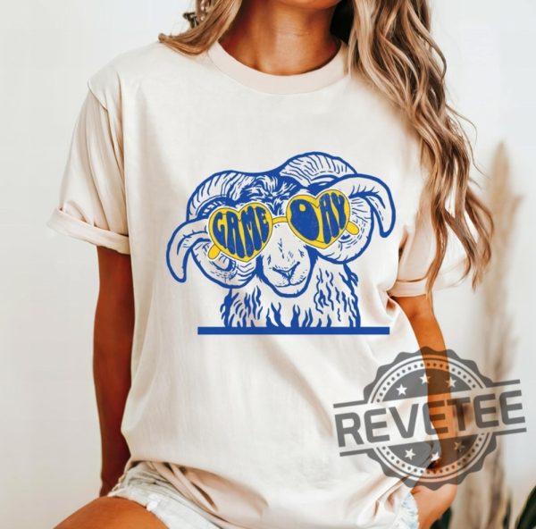 Los Angeles Rams With Sunglasses Game Day Tshirt Hoodie Sweatshirt Vintage Tee Gift For Fan La Ram Mens Womens Unique revetee 1