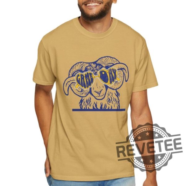 Los Angeles Rams With Sunglasses Game Day Tshirt Hoodie Sweatshirt Vintage Tee Gift For Fan La Ram Mens Womens Unique revetee 1 1