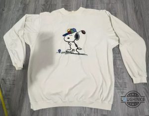 snoopy schulz golf charlie brown embroidered sweatshirt t shirt hoodie