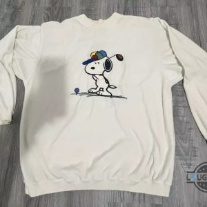 snoopy schulz golf charlie brown embroidered sweatshirt t shirt hoodie