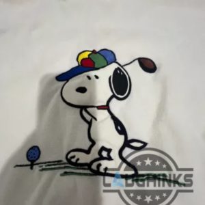 snoopy schulz golf charlie brown embroidered sweatshirt t shirt hoodie