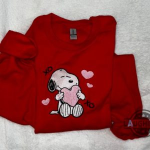 xo valentines day snoopy embroidered sweatshirt t shirt hoodie