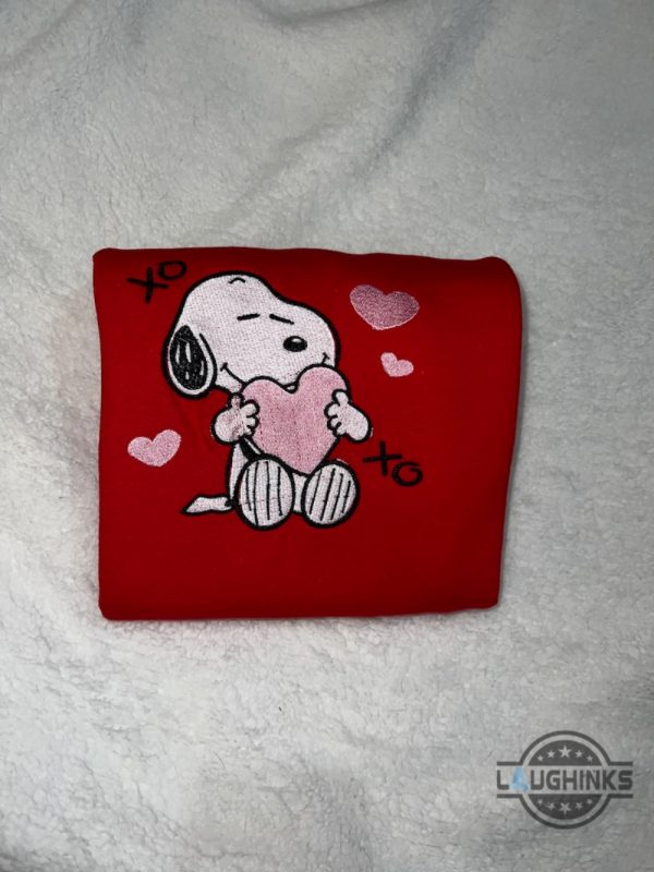 xo valentines day snoopy embroidered sweatshirt t shirt hoodie