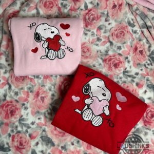 xo valentines day snoopy embroidered sweatshirt t shirt hoodie