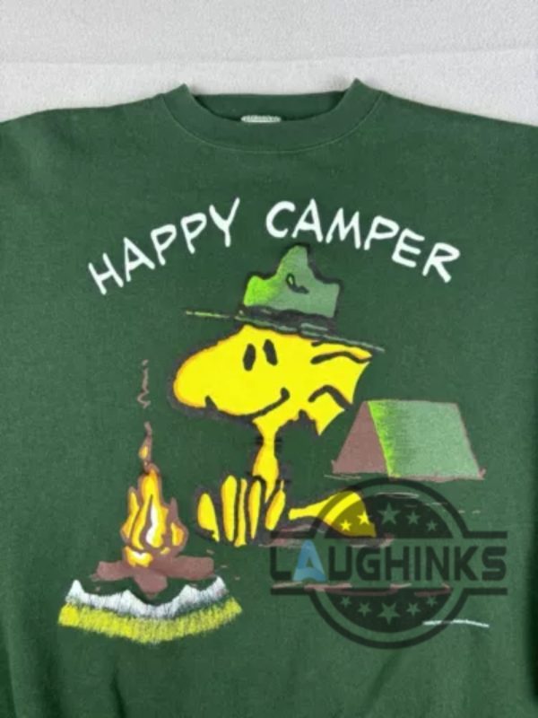 snoopy happy camper embroidered sweatshirt t shirt hoodie