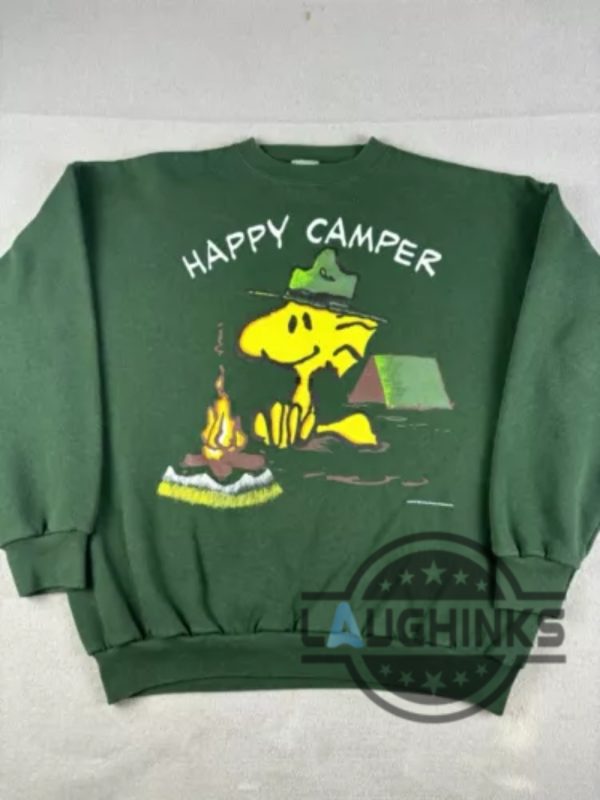 snoopy happy camper embroidered sweatshirt t shirt hoodie