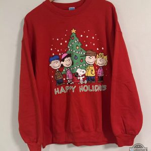 happy holidays snoopy and the gang christmas shirt