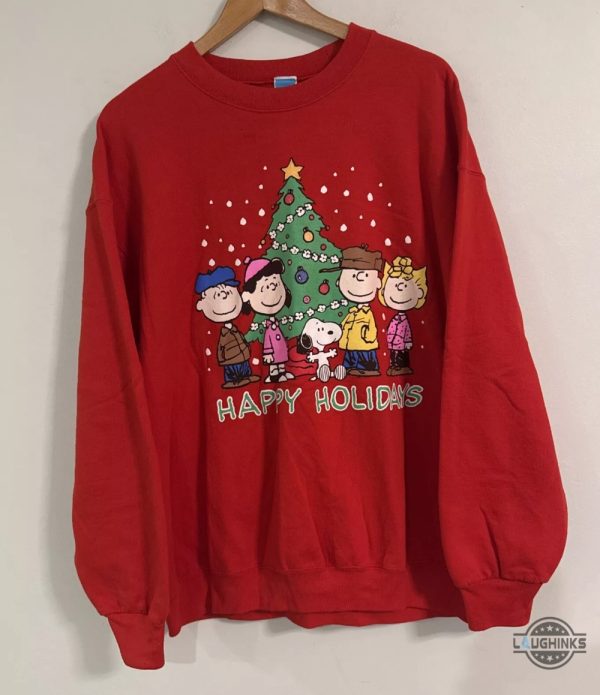 happy holidays snoopy and the gang christmas shirt