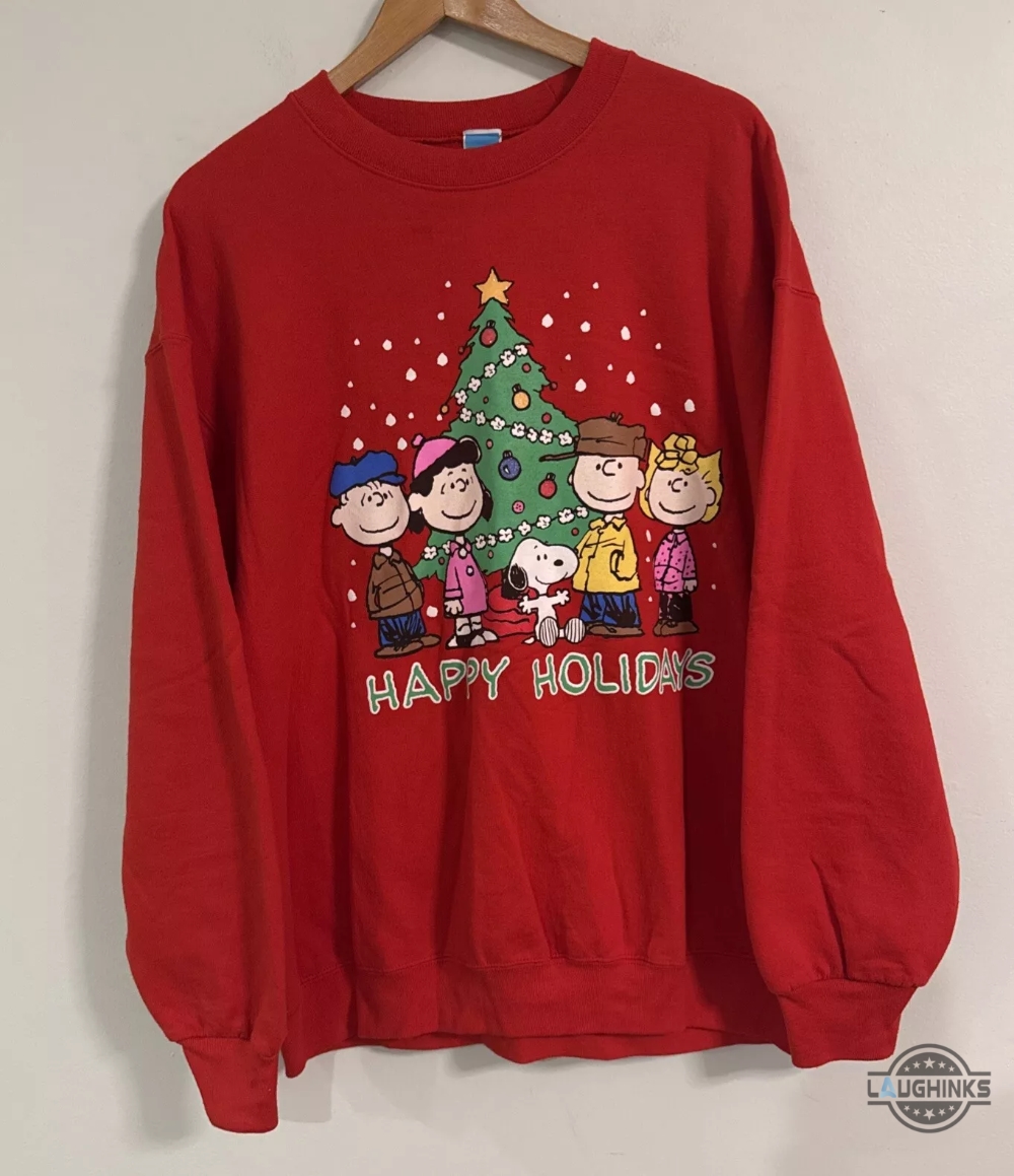 Happy Holidays Snoopy And The Gang Christmas Shirt