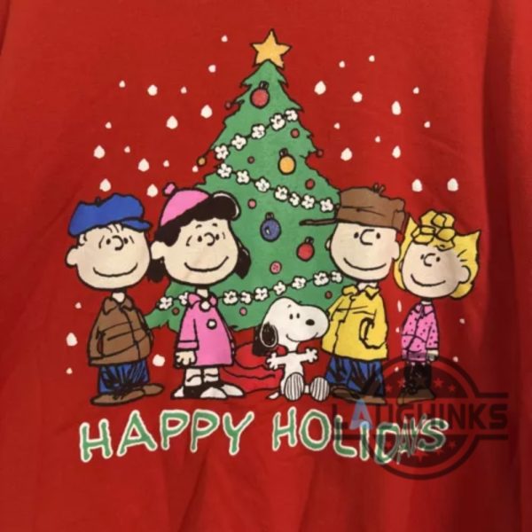 happy holidays snoopy and the gang christmas shirt