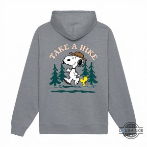 snoopy hiking take a hike shirt