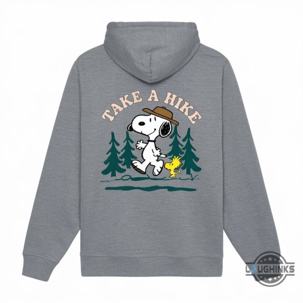 snoopy hiking take a hike shirt