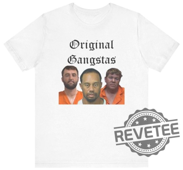 Scottie Scheffler Mugshot T Shirts Hoodies Sweatshirts Tiger Woods John Daly Original Gangstas Mugshot Crewneck Hoodie Unique revetee 1