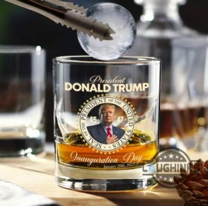 donald trump inauguration day 2025 whiskey glass