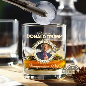 donald trump inauguration day 2025 whiskey glass