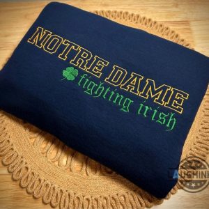 notre dame fighting irish embroidered shirt