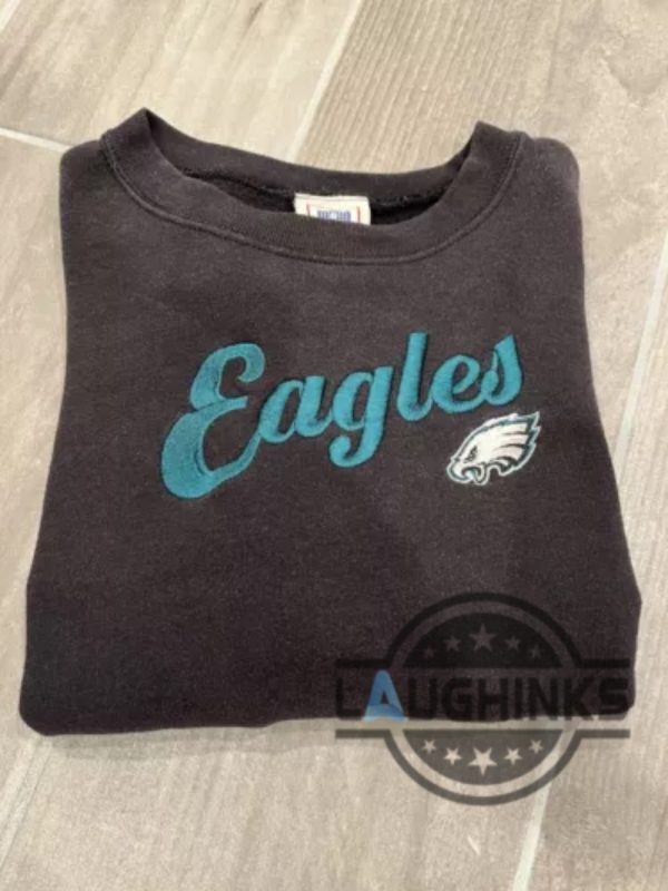 vintage philadelphia eagles embroidered sweatshirt reprinted