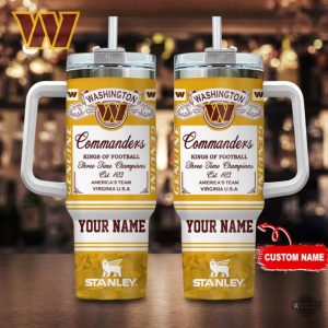 washington commanders kings of football 2025 custom name tumbler cup 40oz