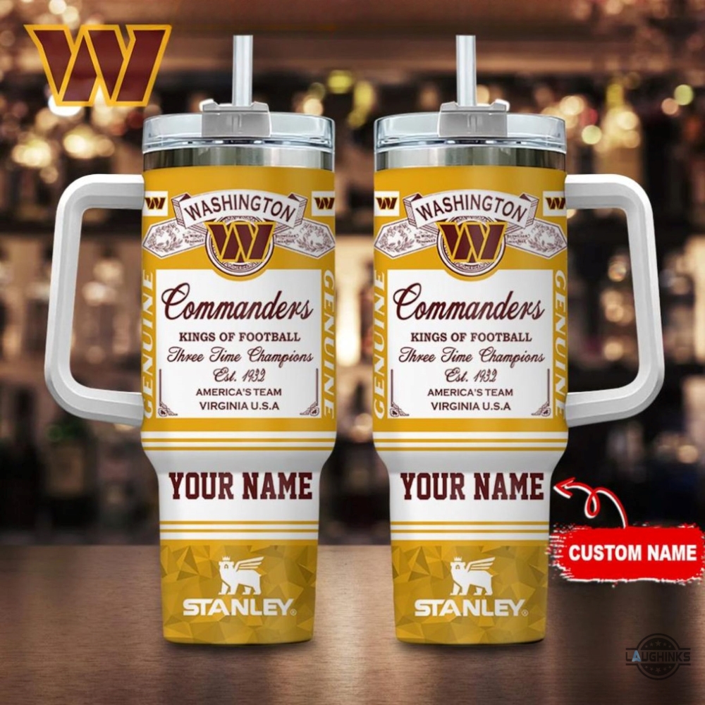 Washington Commanders Kings Of Football 2025 Custom Name Tumbler Cup 40Oz