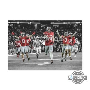 jack sawyer sack fumble six vs texas ohio state canvas printed framed poster